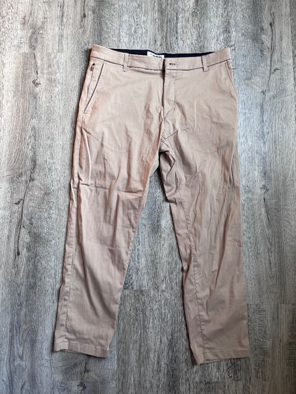 Birddogs Pants Men 34x28 tan Stretch Flex 5-Pocket Chino Unlined Casual golf
